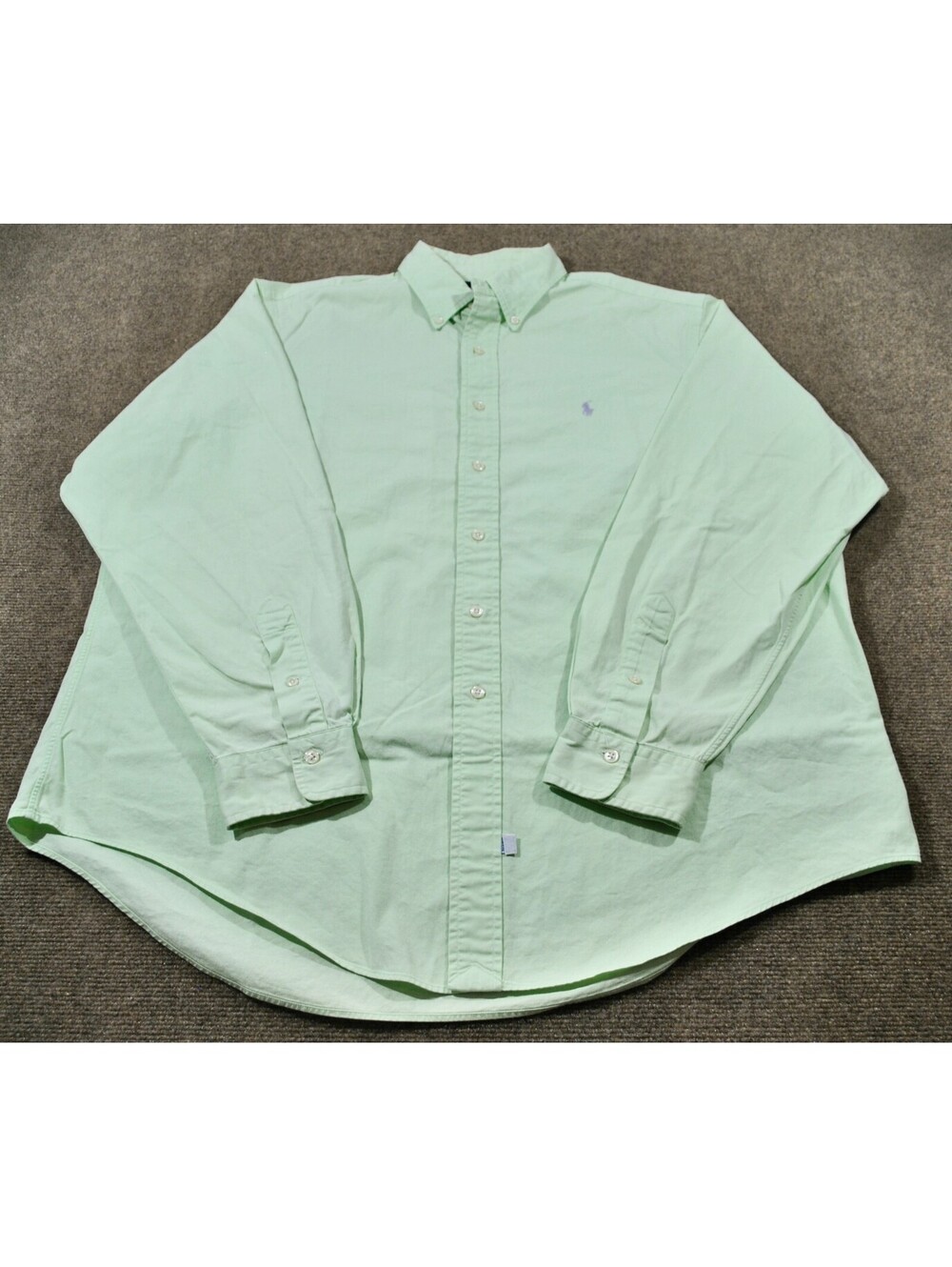 Ralph Lauren Polo Mens Long Sleeve Dress Green Purple Button Shirt Size X-Large